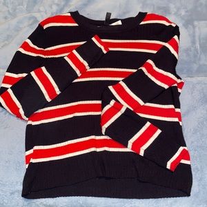 H&M striped crop top